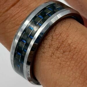 Black & Blue Carbon Men’s Ring